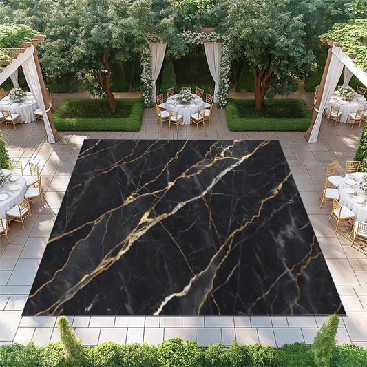 Dark Grey Marble with Gold Streaks