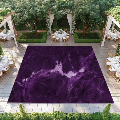 Dark Purple Marble with White Streaks