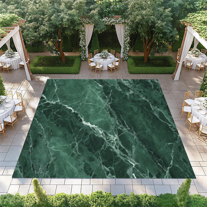 Green Marble with White Streaks