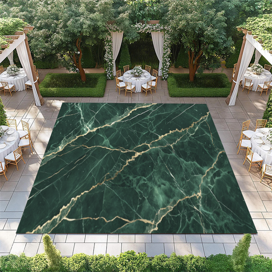 Emerald Marble with Gold Streaks