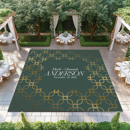 Gold Chain Pattern with Monogram