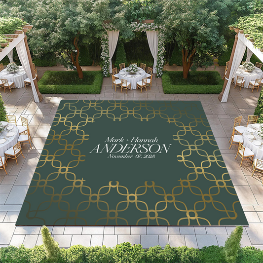 Gold Chain Pattern with Monogram