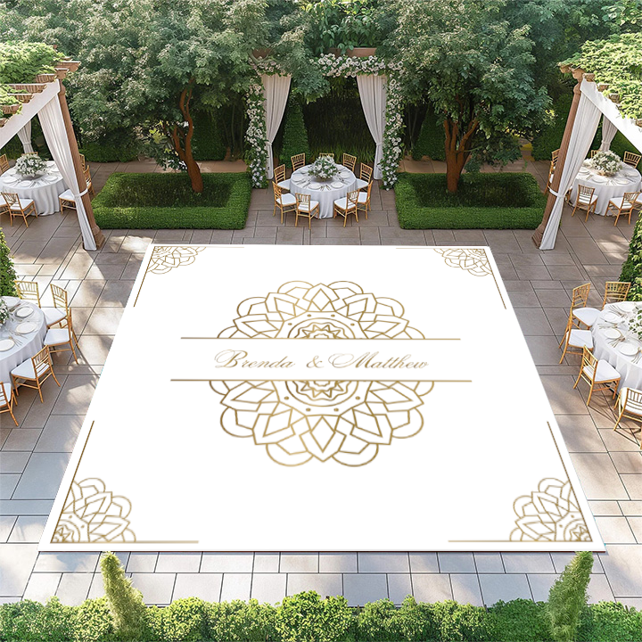 Mandala with Names in the Middle and Corner Details
