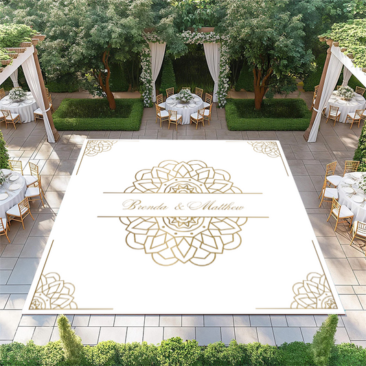 Mandala with Names in the Middle and Corner Details