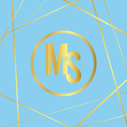 Gold Monogram with Lines