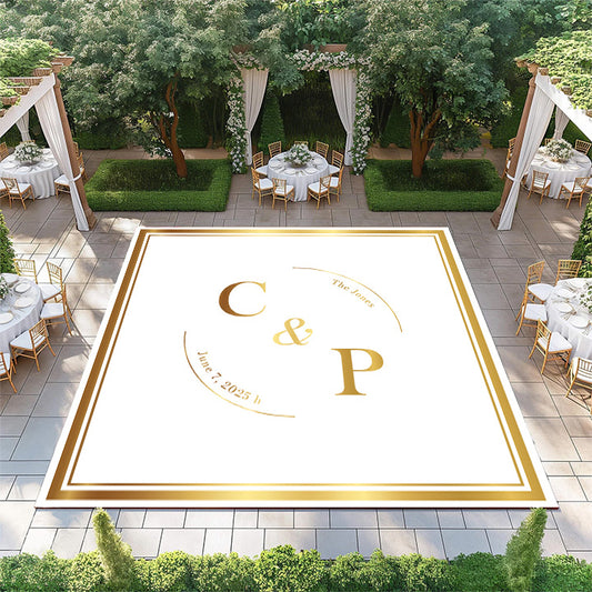 Gold Open Circle Monogram