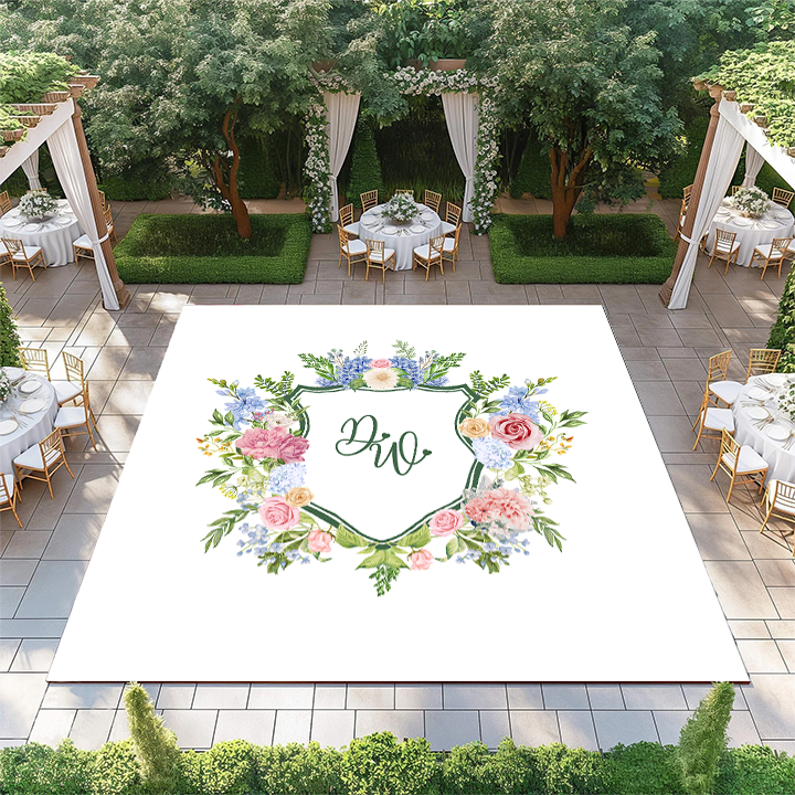 Floral Monogram Crest