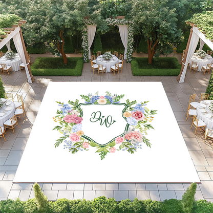 Floral Monogram Crest