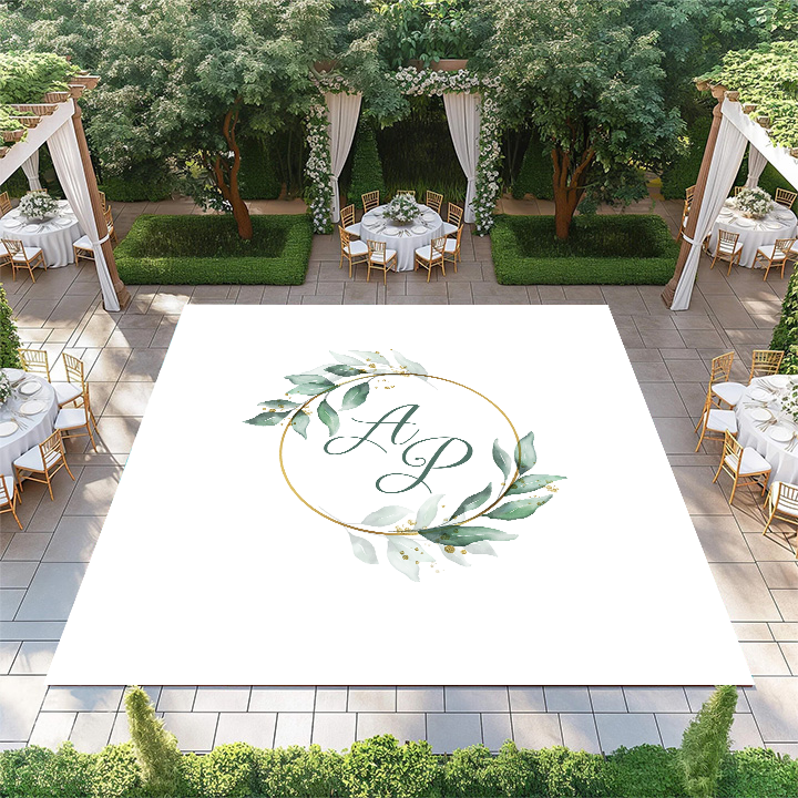 Circle Monogram with Vines