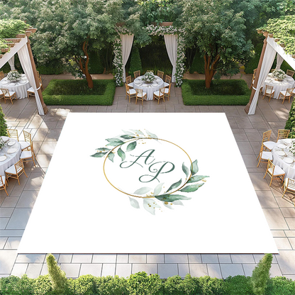Circle Monogram with Vines