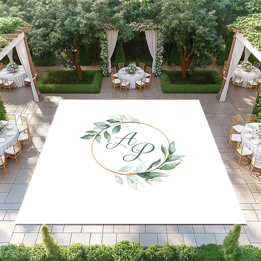 Circle Monogram with Vines