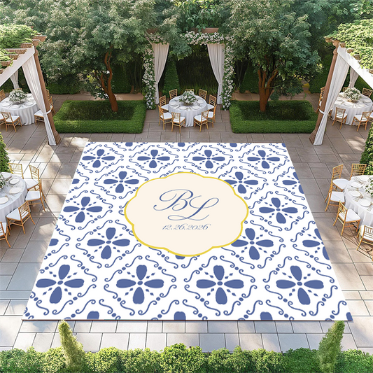 Blue Mediterranean Tiles Pattern