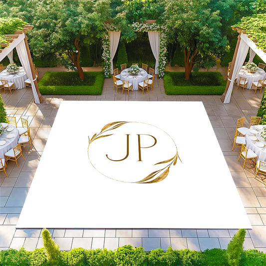Bronze Leaf Circle Monogram