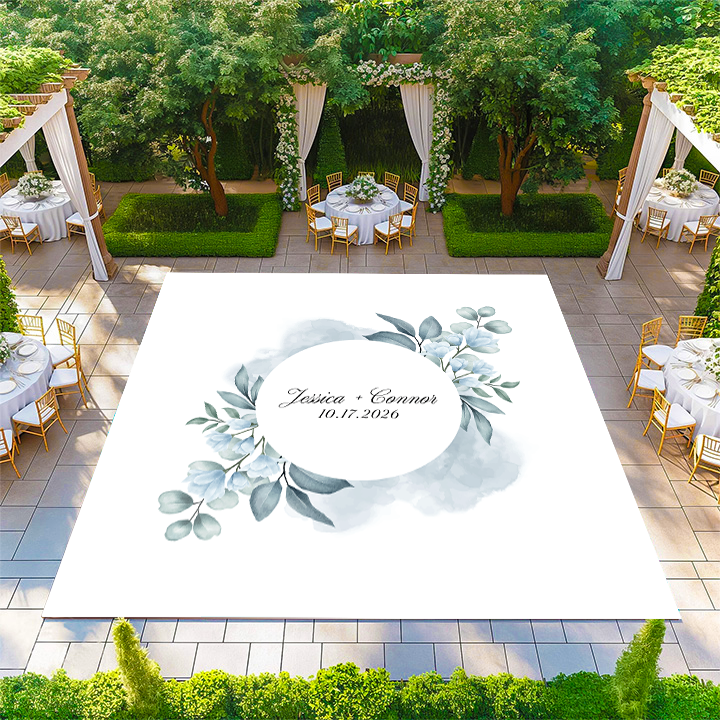 Watercolor Vine Circle Monogram