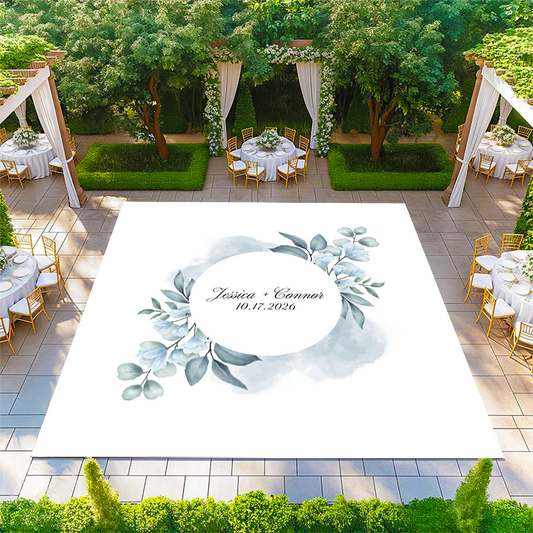 Watercolor Vine Circle Monogram
