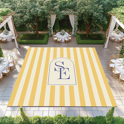 Stripe Window Monogram