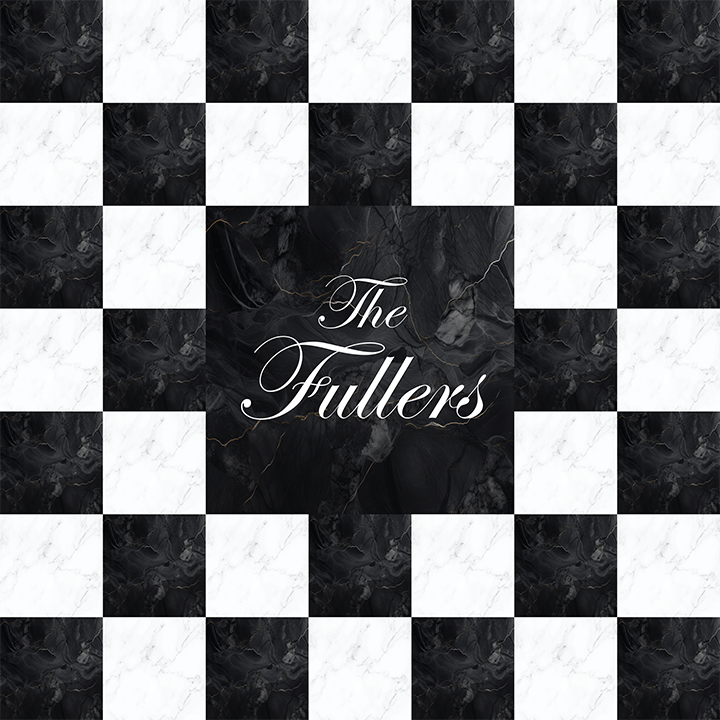 Monogram on Marble Checkerboard