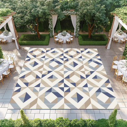 Abstract Diamond and Square Checkerboard