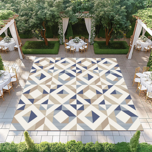 Abstract Diamond and Square Checkerboard