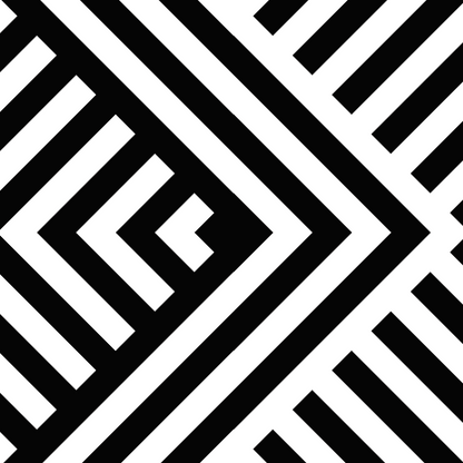 Black and White Crossed Chevron