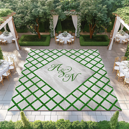 Concrete and Grass with Monogram