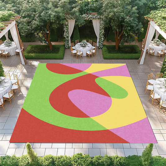 Red, Green, Pink and Yellow Pattern