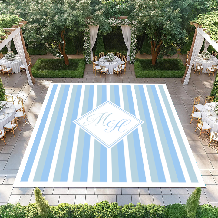 Stripe Pattern with Monogram