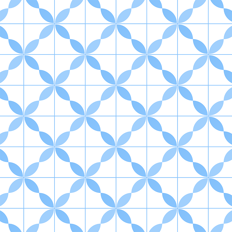 Square Tile Petal Pattern