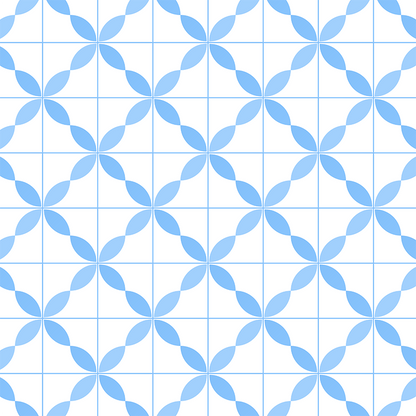 Square Tile Petal Pattern