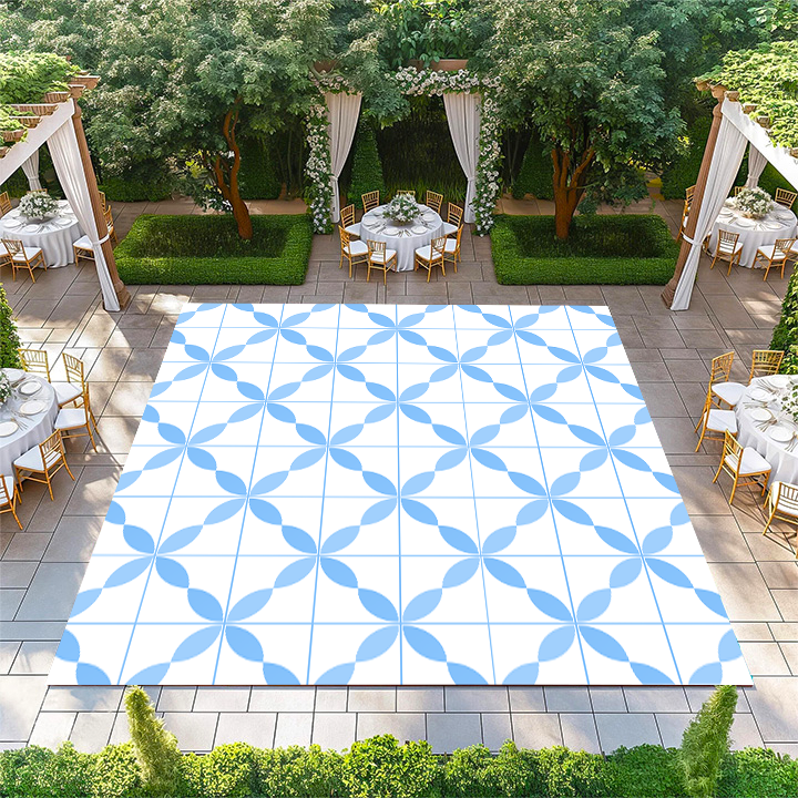 Square Tile Petal Pattern