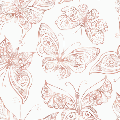 Rose Gold Butterflies