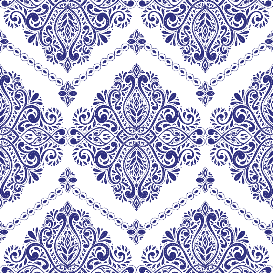 Blue and White Floral Pattern