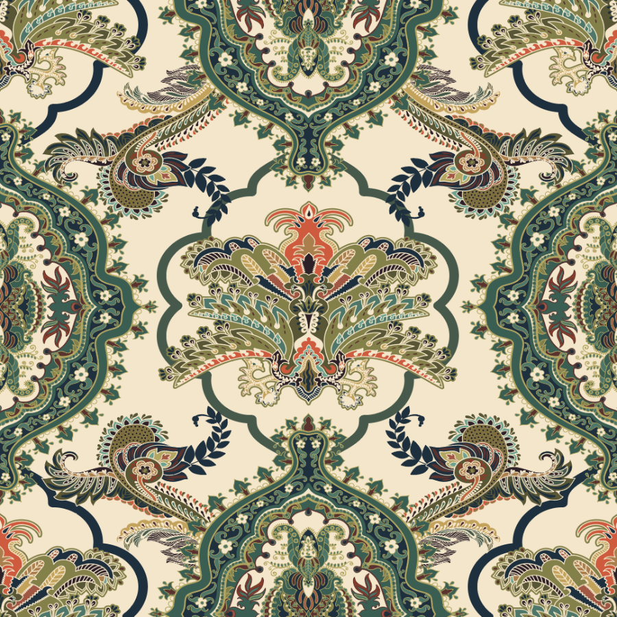 Green Climbing Floral Pattern