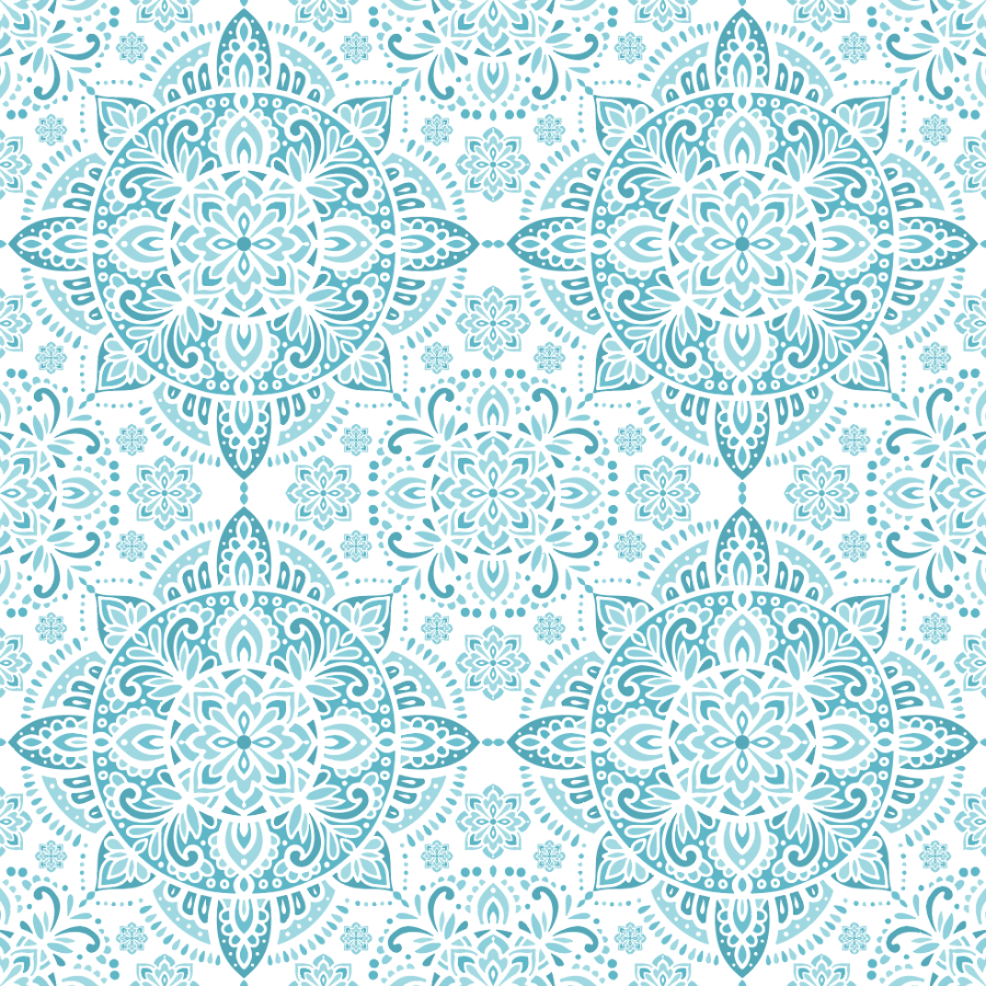 Turquoise Mandala Pattern