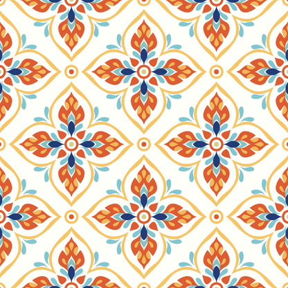 Orange Floral Pattern