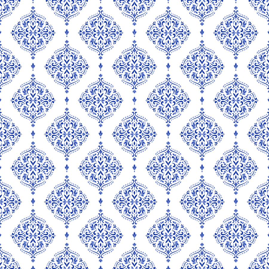 Blue and White Turkish Motifs Pattern