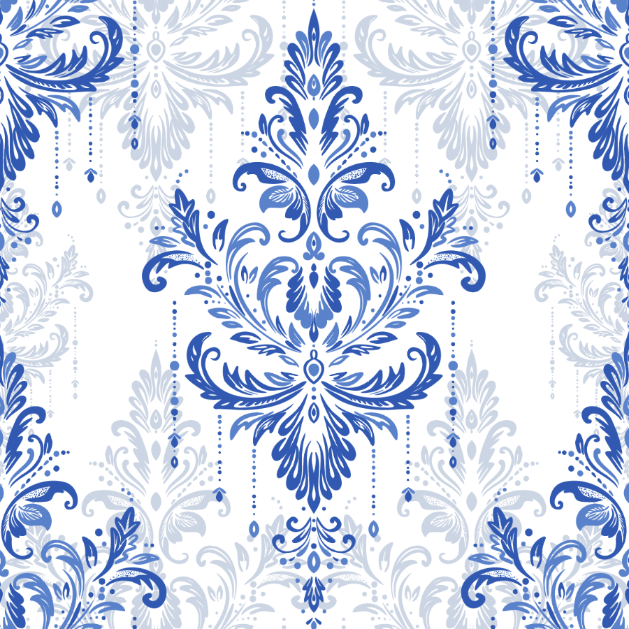 Elegant Blue Damask