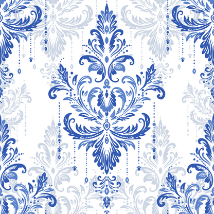 Elegant Blue Damask