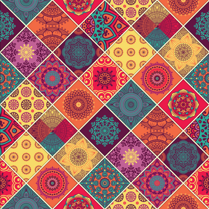 Diamond Tiled Mandala Pattern