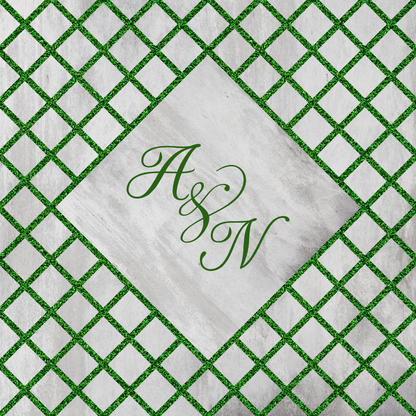 Concrete and Grass with Monogram