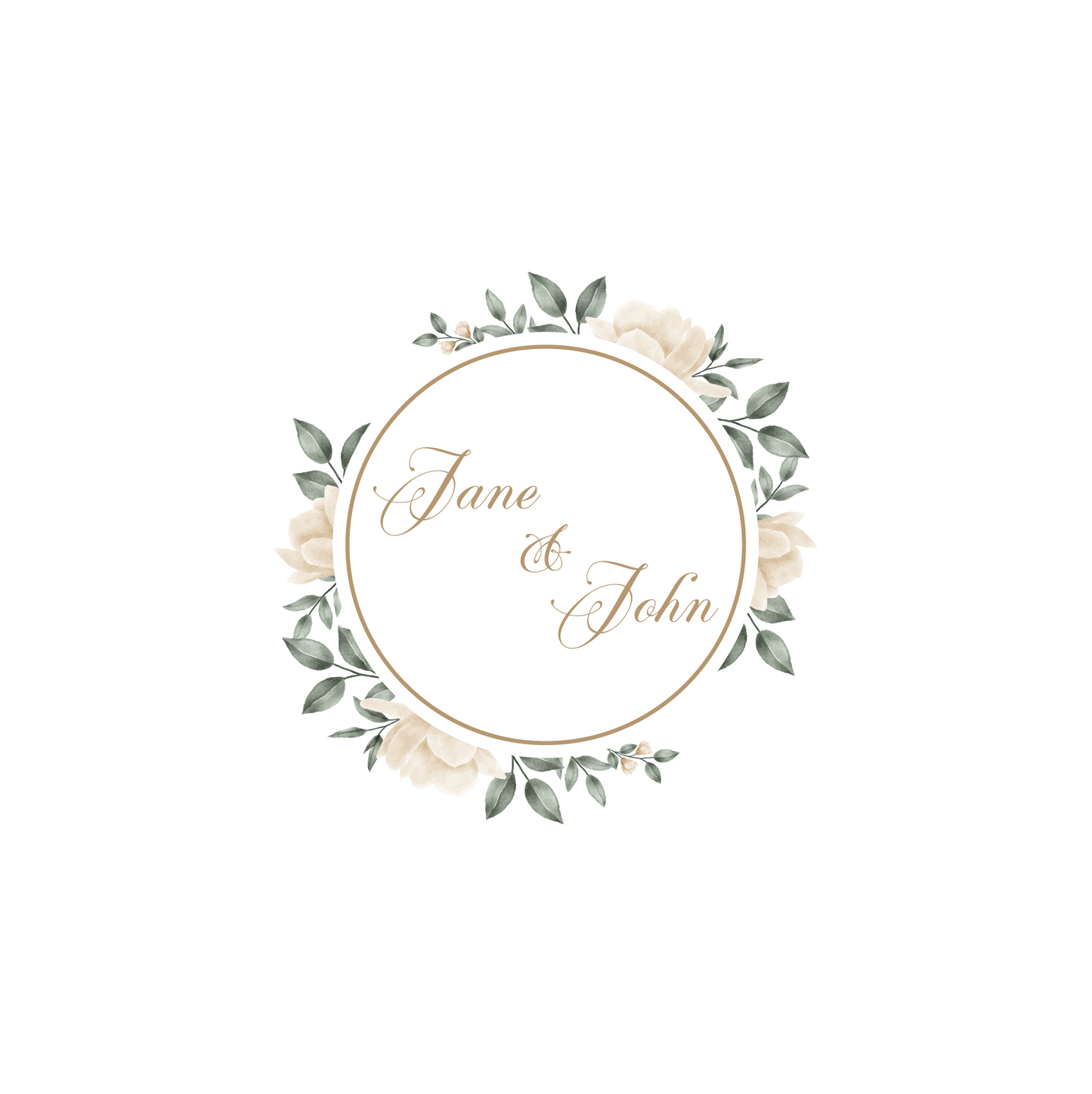 Peony Circle Monogram