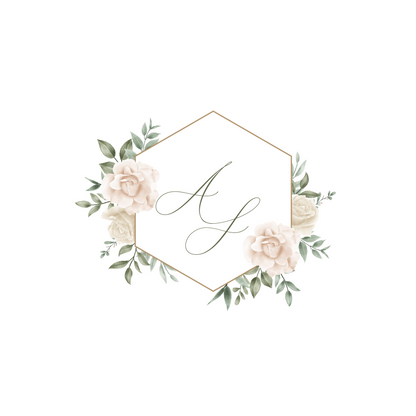 Hexagon Floral Monogram