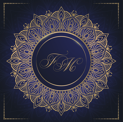 Mandala with Initials in Center