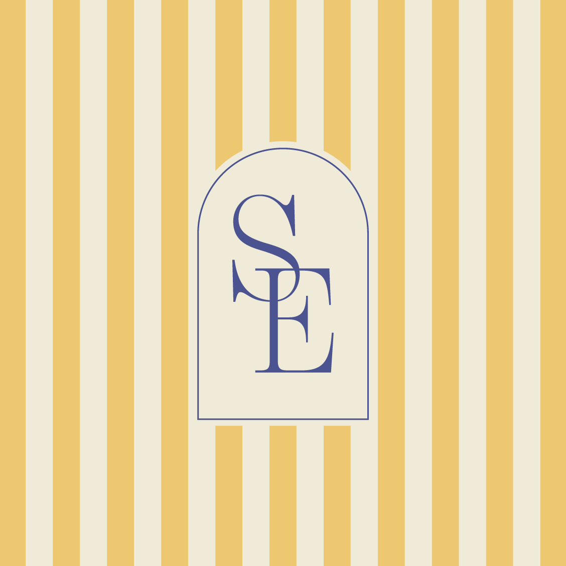 Stripe Window Monogram