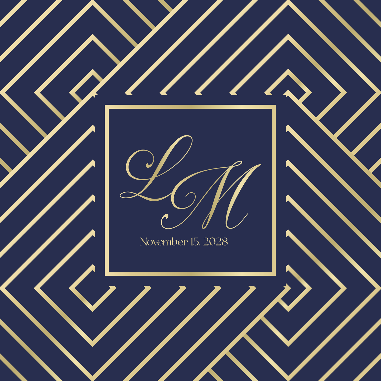 Diamond Pattern with Monogram