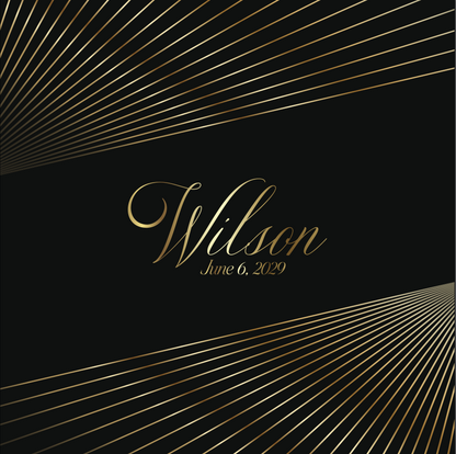 Gold Lines with Monogram