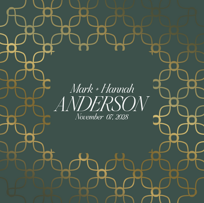 Gold Chain Pattern with Monogram