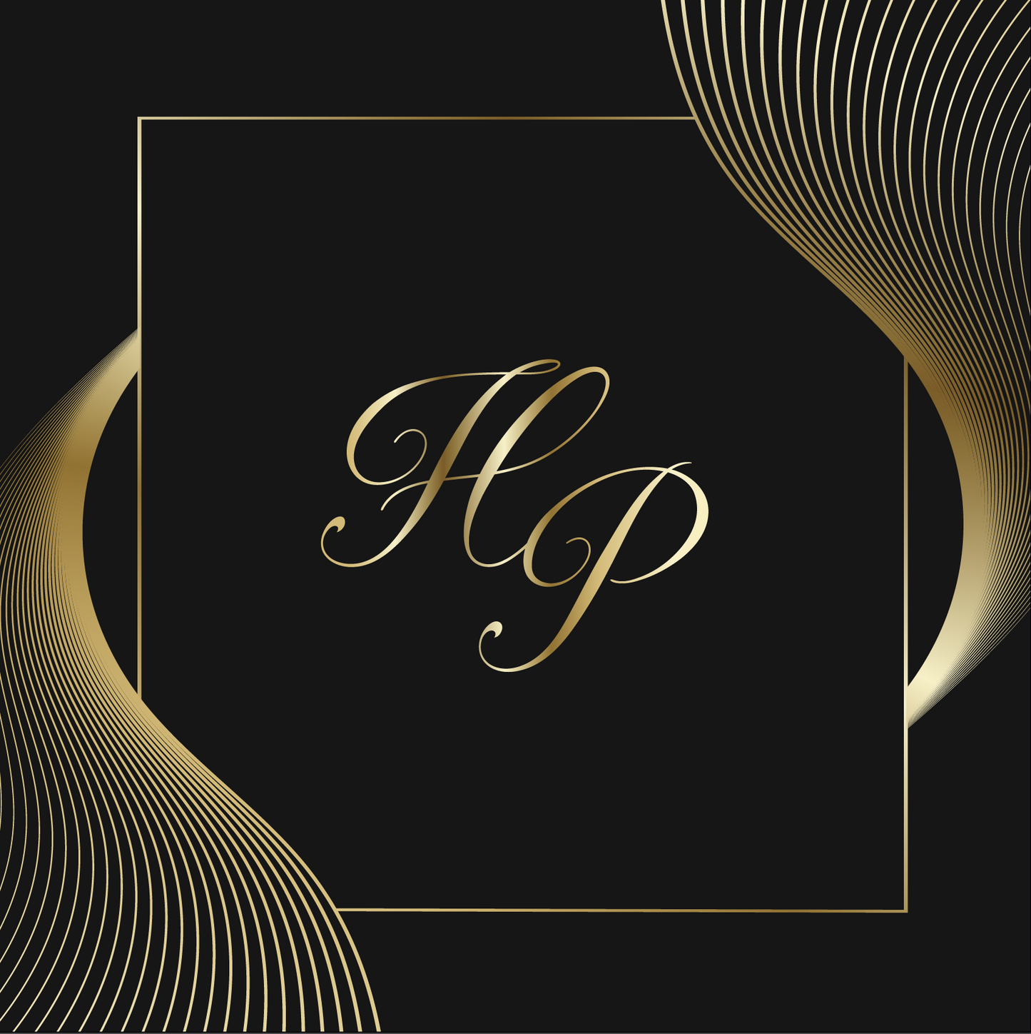 Golden Line with Square Monogram