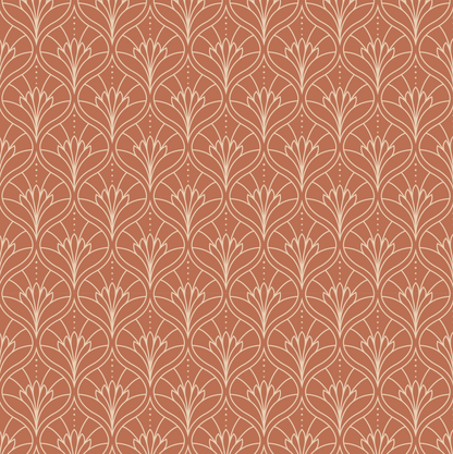 Orange Lotus Pattern