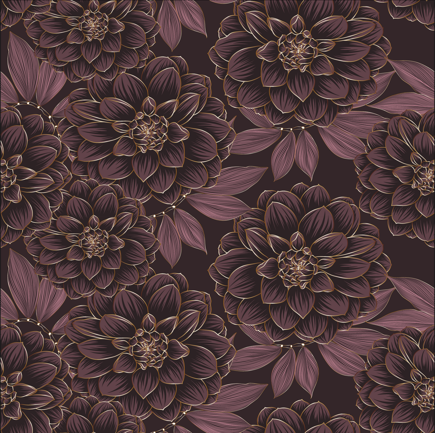 Purple Hydrangea Pattern